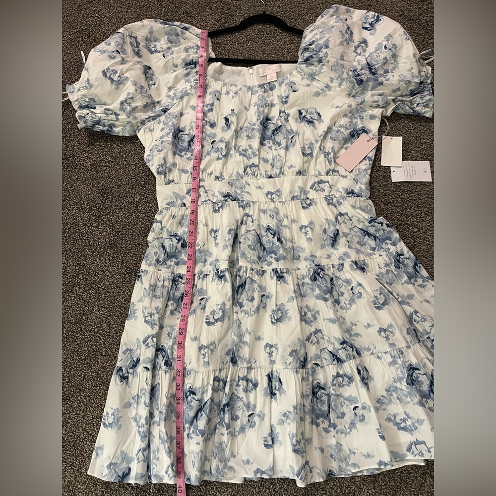 NWT Rachel Parcell Blue Ashley Blur Floral Dress | Size XXL - Picture 9 of 9
